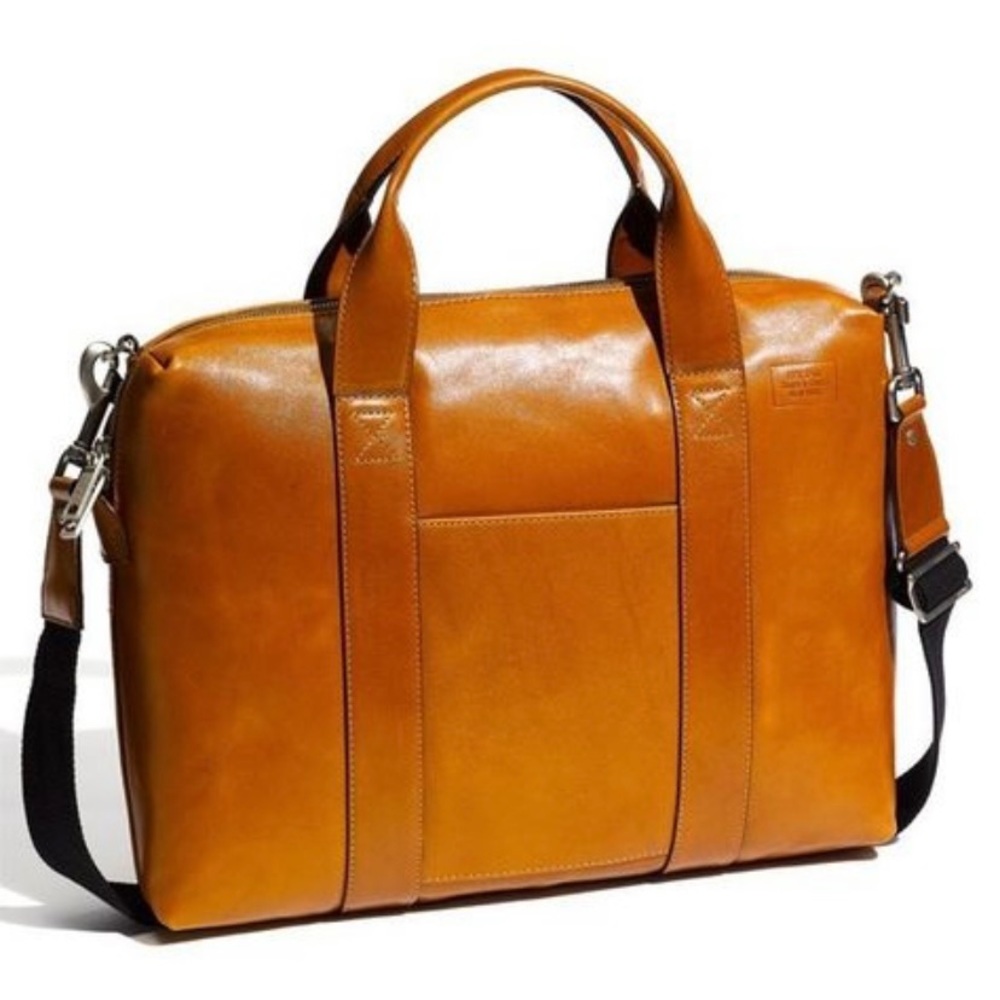 Jack Spade leather brief messenger bag